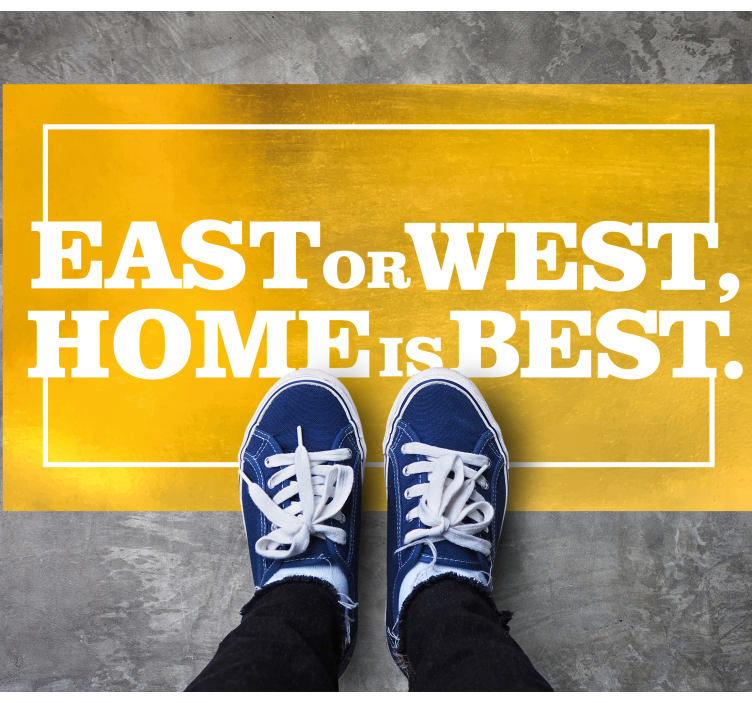 Home is best outdoor vinyl rug - TenStickers