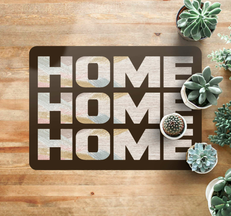 Home wood effect vinyl rug - TenStickers