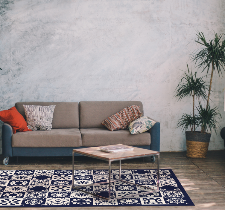 Intricate Tilework tile vinyl rug - TenStickers