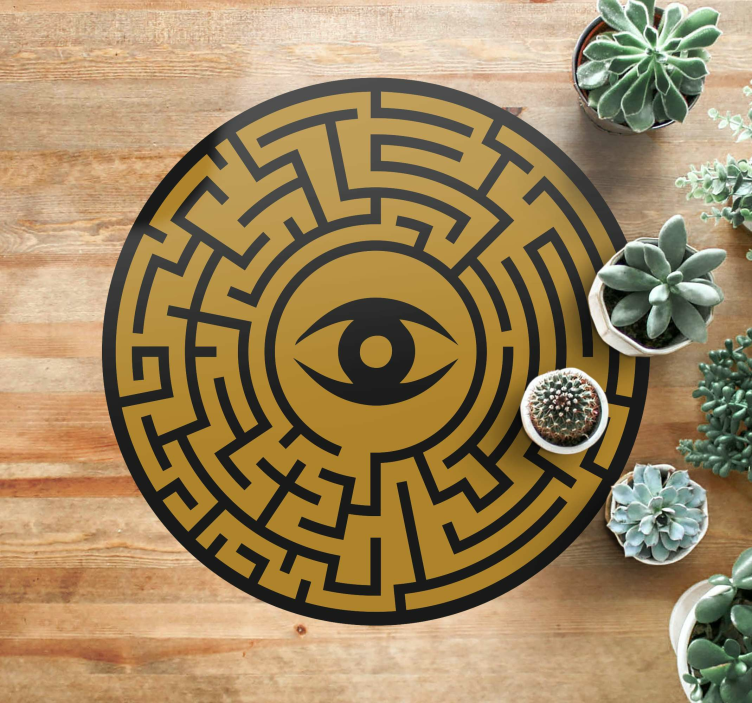 Labyrinth Eye Symbol gaming vinyl rug - TenStickers