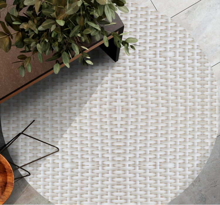 Grey lattice effect textured vinyl rug - TenStickers