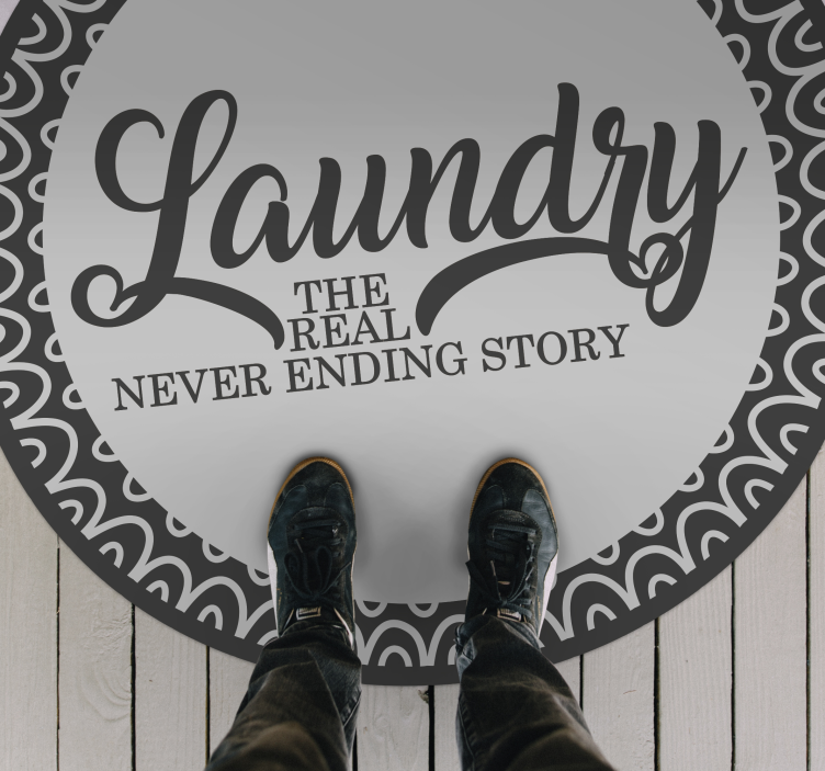 Laundry never ending custom rug - TenStickers