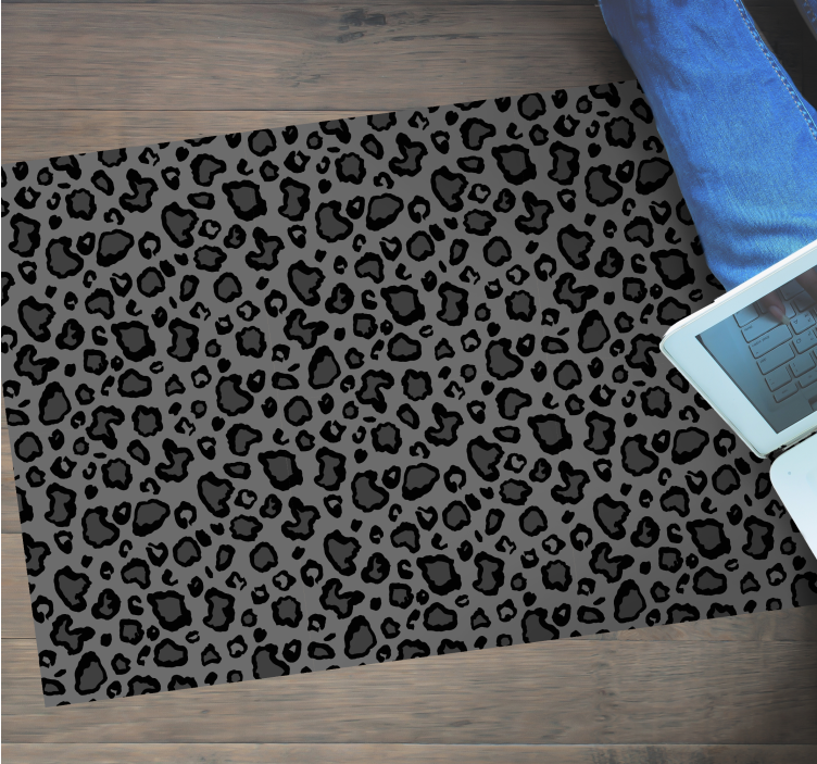 Leopard Motif Style animal print vinyl rug - TenStickers