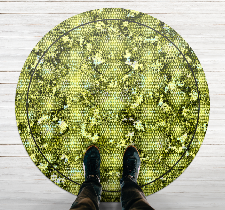 Reptile green skin animal print vinyl rug - TenStickers