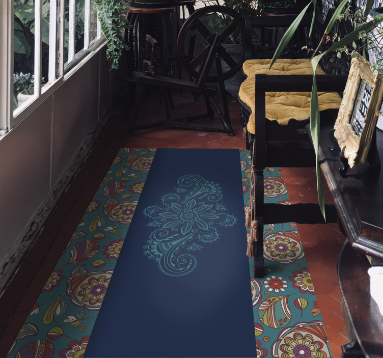 Mandala Runner mandala vinyl rug - TenStickers