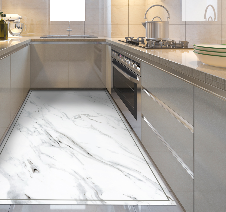 Marble Swirls marble vinyl rug - TenStickers