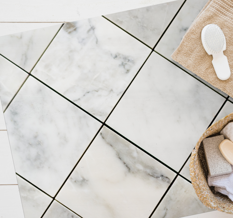 marble texture tiles modern rug - TenStickers