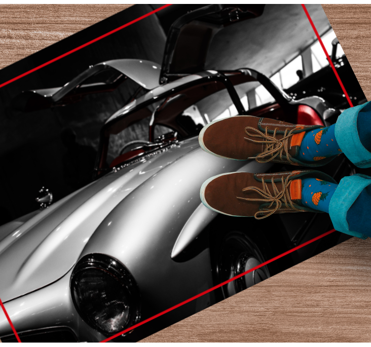 Mercedes 300SL vintage rug - TenStickers