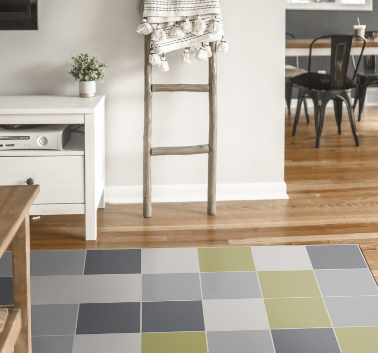 Modern Grey and yellow geometric rugs - TenStickers