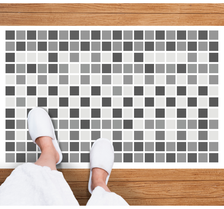 Grey shades bathroom vinyl rug - TenStickers
