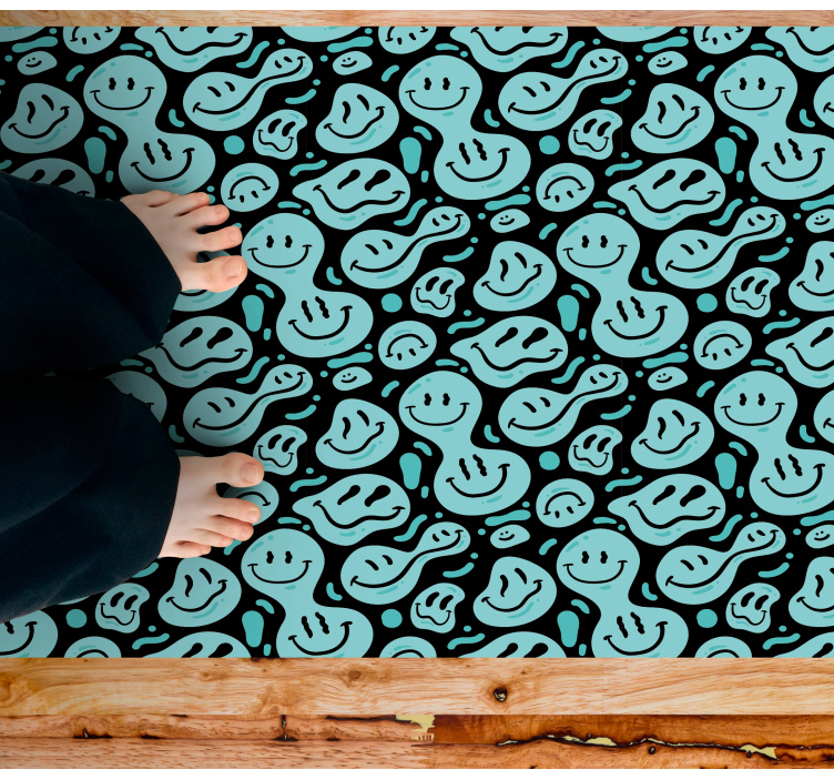 Mood Smiley Characters vinyl rug - TenStickers