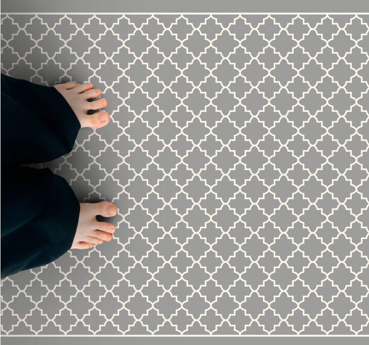 Moroccan Trellis minimalist rug vinyl - TenStickers