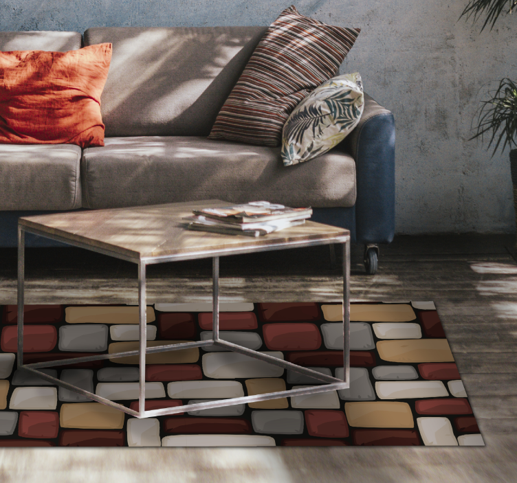 Mosaic Texture Blend textured vinyl rug - TenStickers