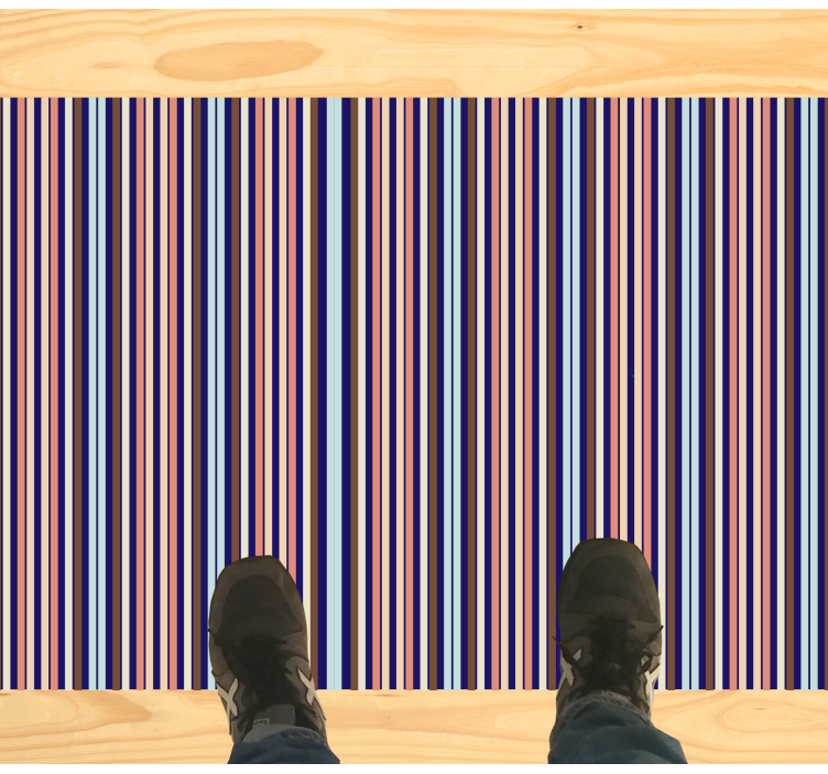 Multicolored pattern stripes vinyl rug - TenStickers