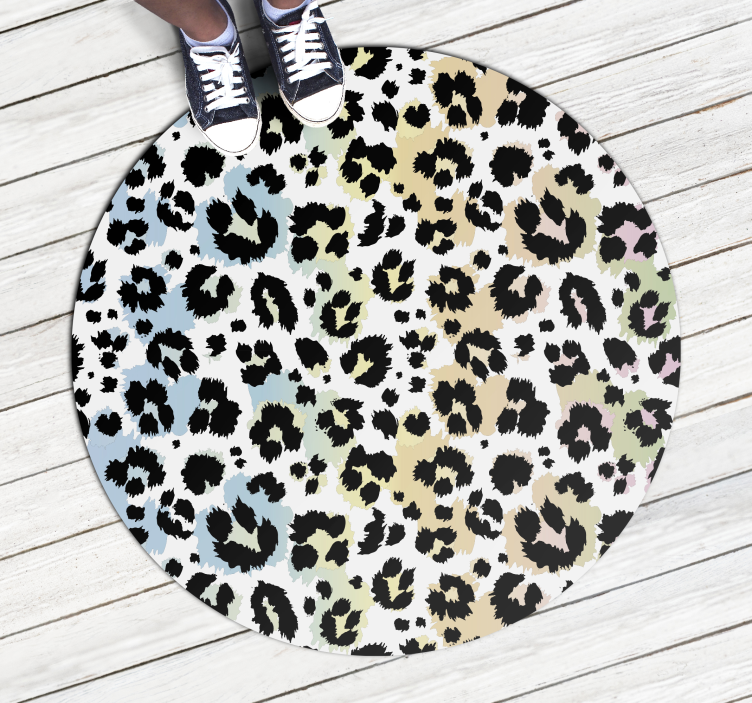Multicolour leopard vinyl carpet animal print - TenStickers