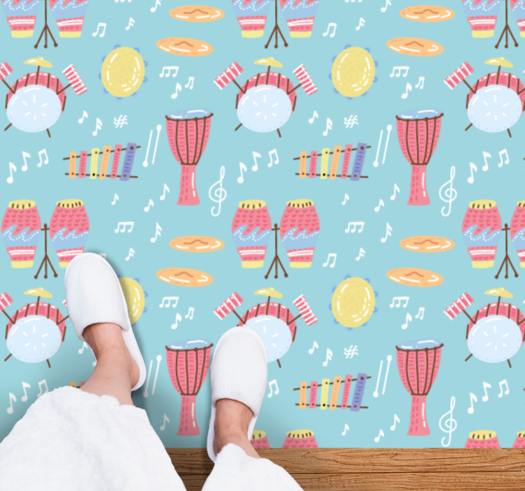 Musical Instruments Fun vinyl rug - TenStickers