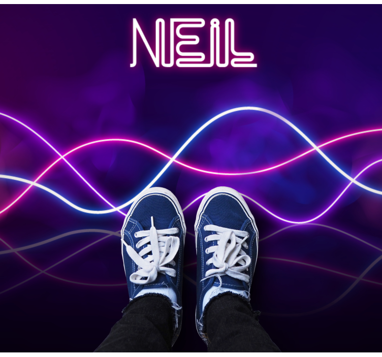 NEON LIGHTS DISPLAY custom vinyl rug - TenStickers