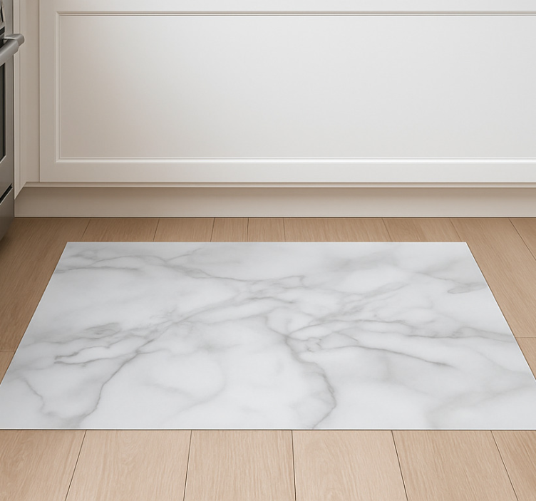 Neutral swirl effect marble vinyl rug - TenStickers
