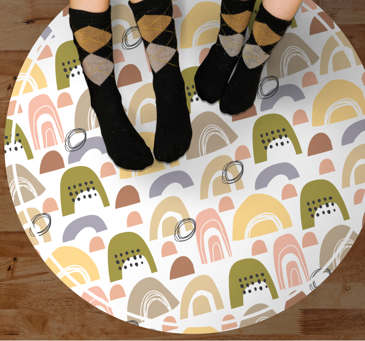 Nordic rainbow pattern nordic rug - TenStickers