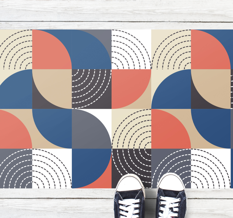 Nordic semicercles geometric rugs - TenStickers