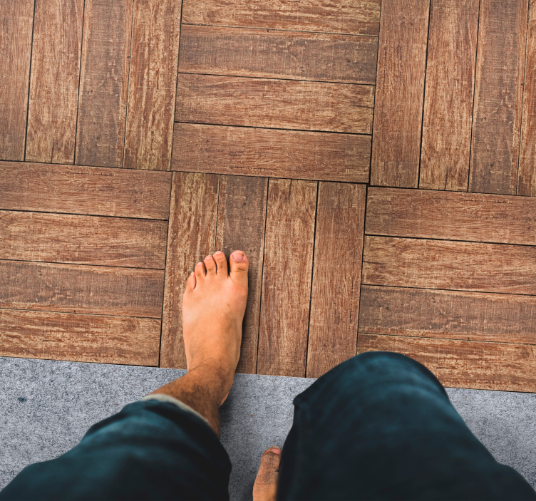 Luxurious pattern wood vinyl rug - TenStickers