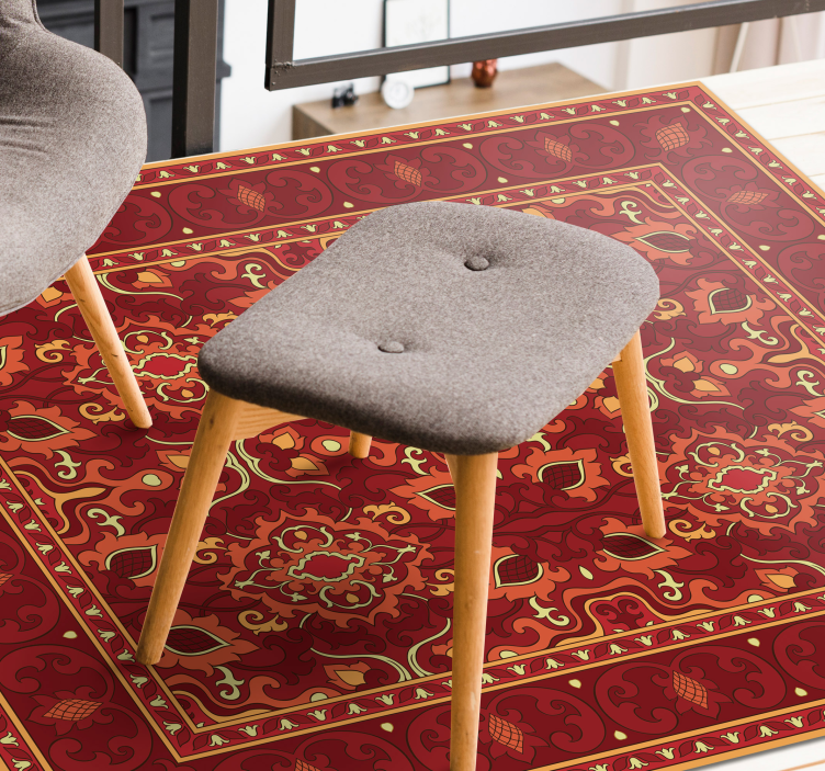 Ornate Medallion mandala vinyl rug - TenStickers