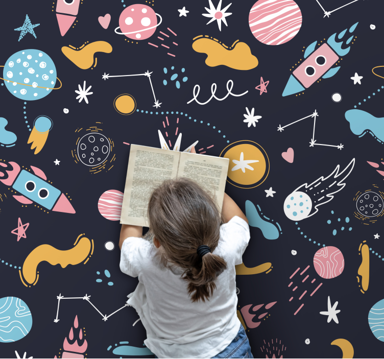 Outer space pattern baby play mat - TenStickers