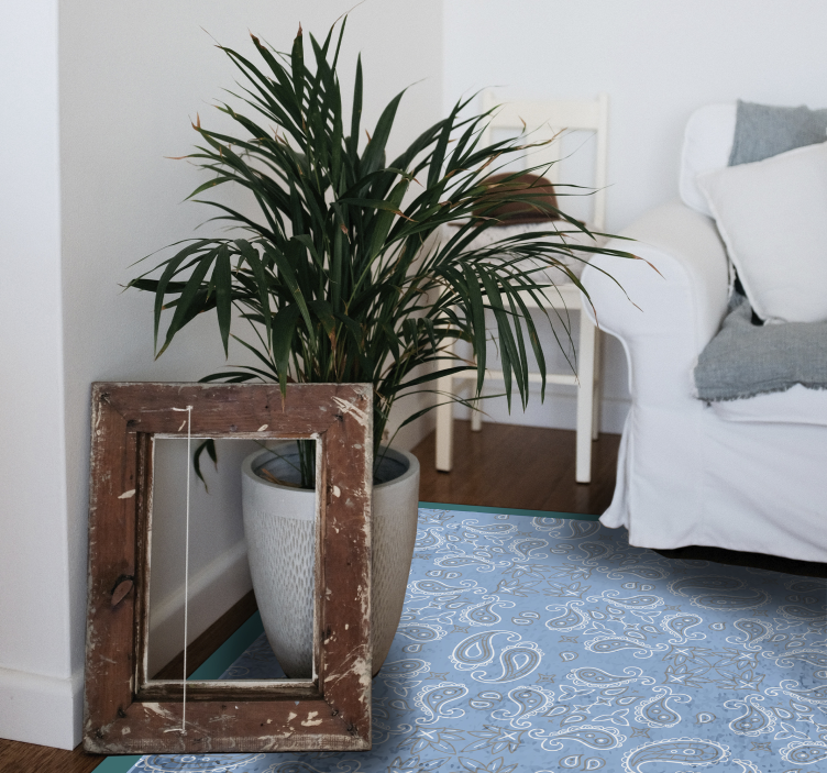 Paisley Tile Pattern tile vinyl rug - TenStickers