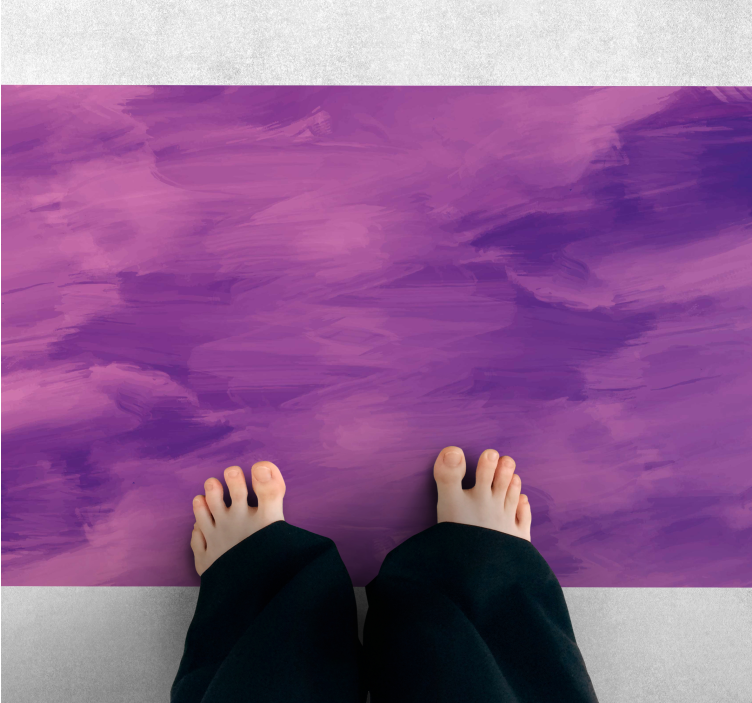 Pastel purple pink oil painting living room rug - TenStickers