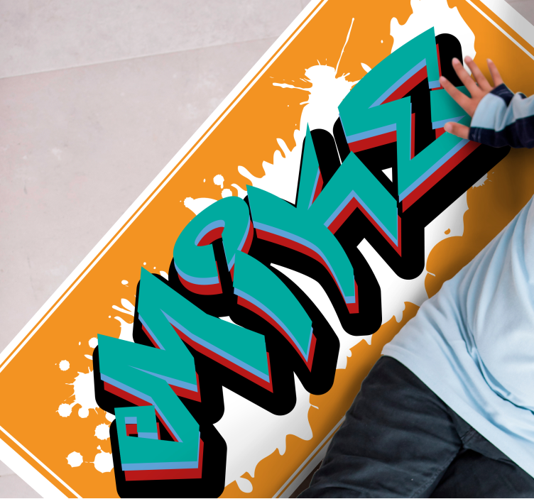 Name Artwork custom vinyl rug - TenStickers