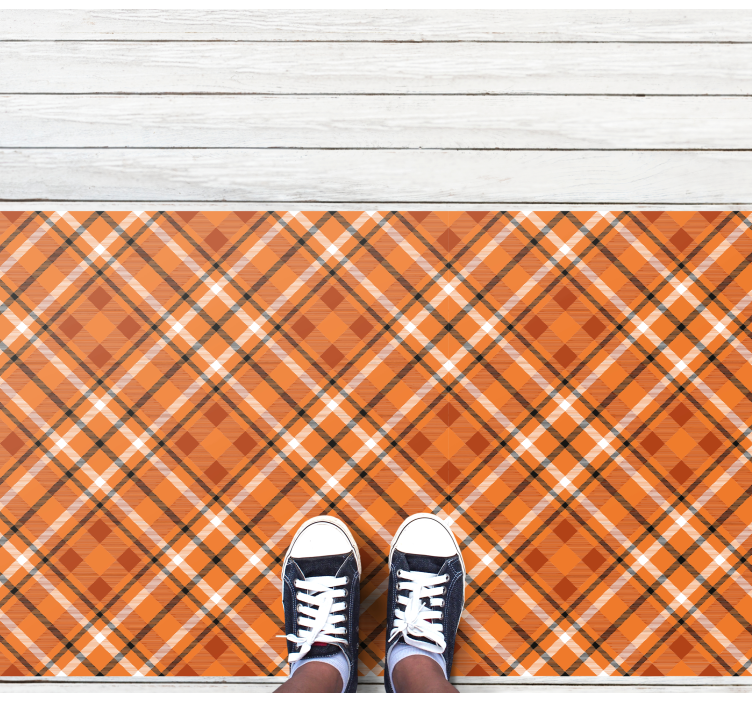 Plaid Patterned Style stripes vinyl rug - TenStickers