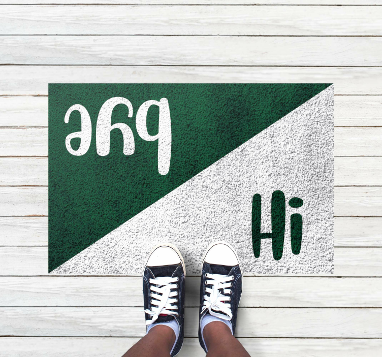 Prahs Hi Greetings custom vinyl rug - TenStickers