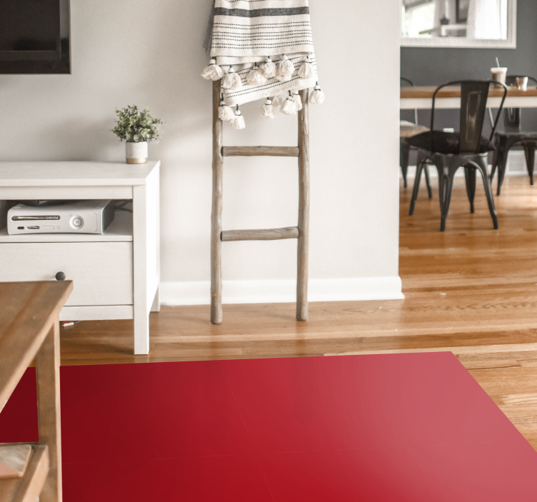 Red rectangular modern rug - TenStickers