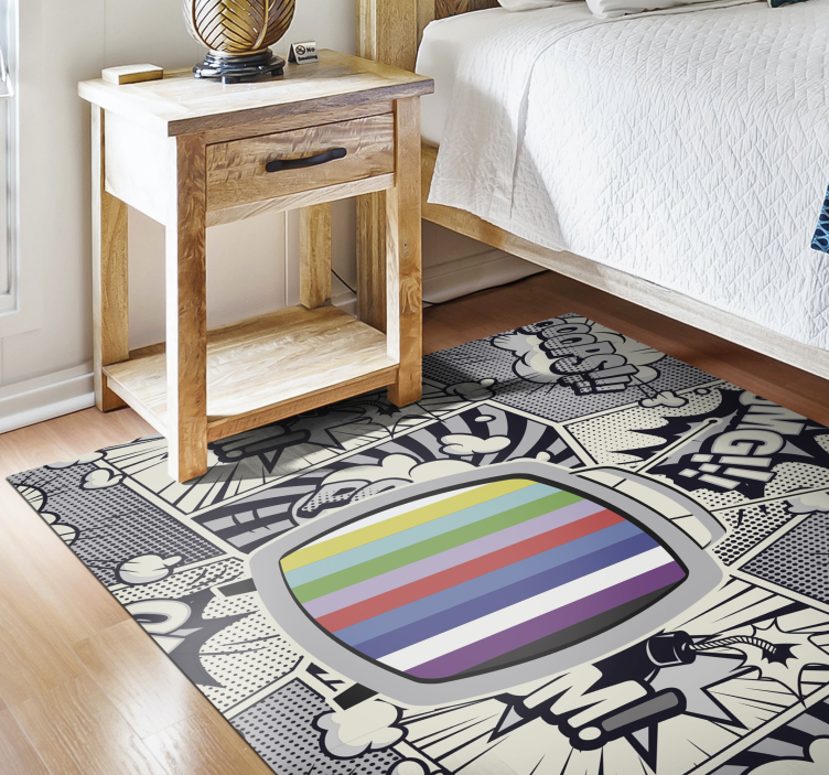 Retro Television Screen teenager vinyl rug - TenStickers