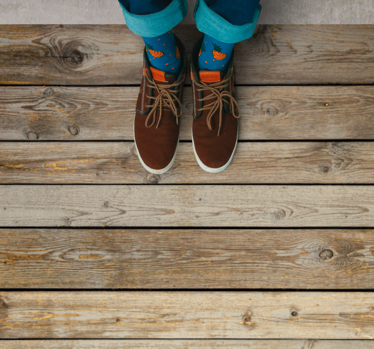 Rustic Surface wood vinyl rug - TenStickers