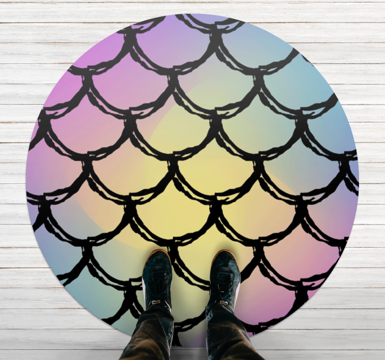 Scales Gradient Pattern road vinyl rug - TenStickers