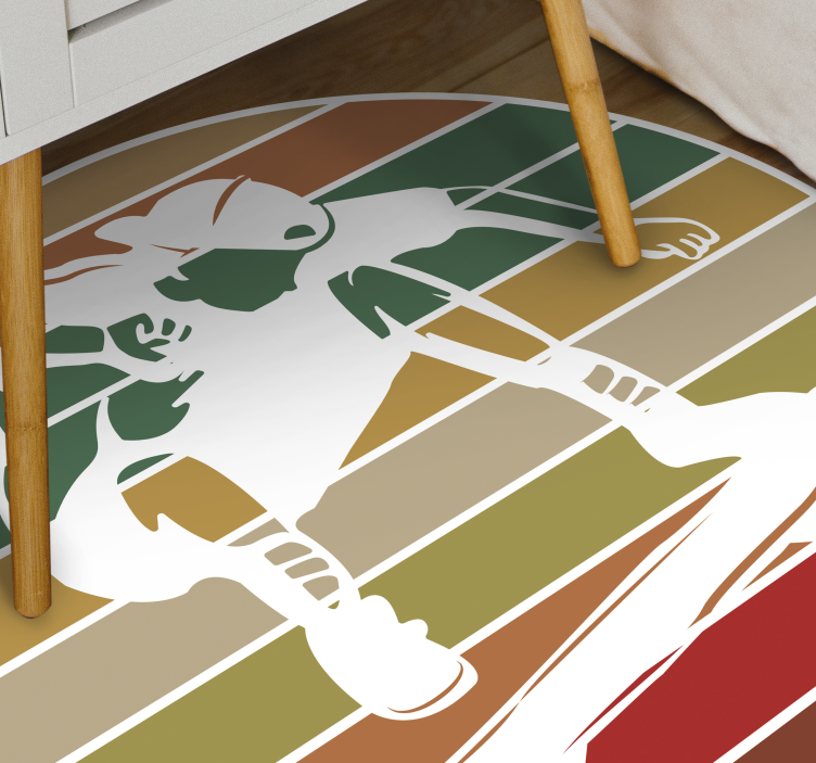 Skater Silhouette teenager vinyl rug - TenStickers