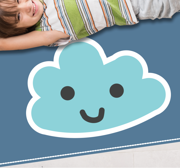 Smiling Cloud Design playroom vinyl rug - TenStickers