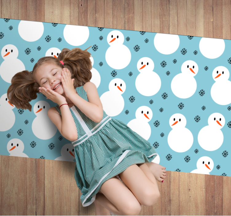 Snowman Festive Surface Christmas vinyl rug - TenStickers