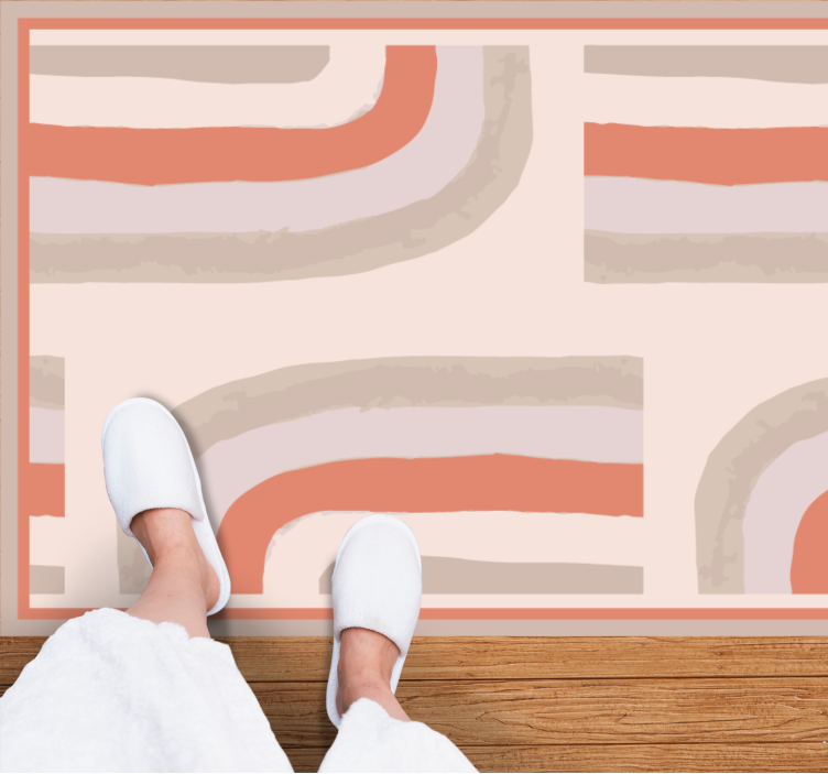 Soft Color Waves bathroom vinyl rug - TenStickers