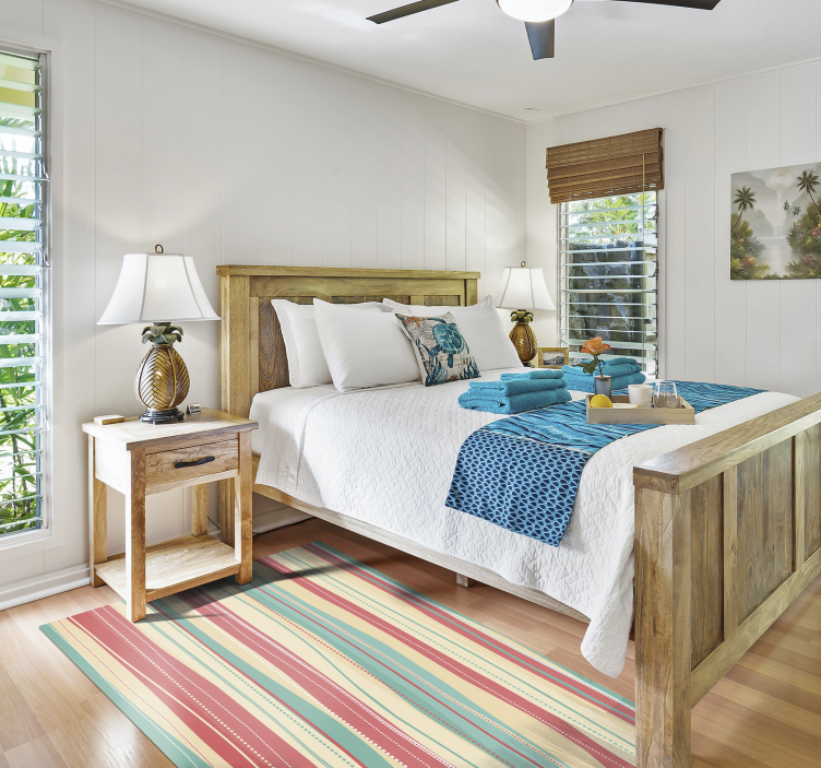 Striped Colorway stripes vinyl rug - TenStickers