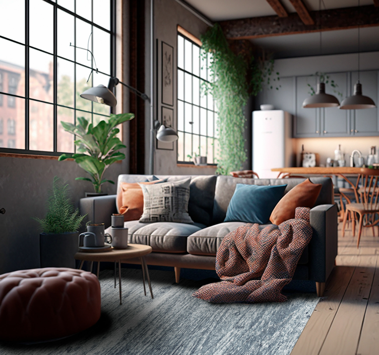 Striped Concrete Effect stone flooring - TenStickers