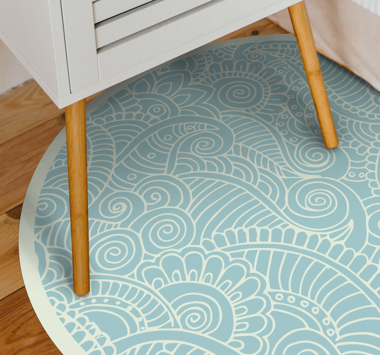 Swirling Mandala mandala vinyl rug - TenStickers