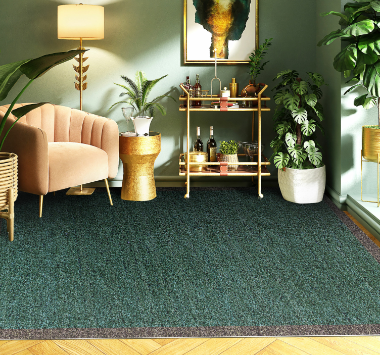 Teplon green and beige minimalist rug - TenStickers