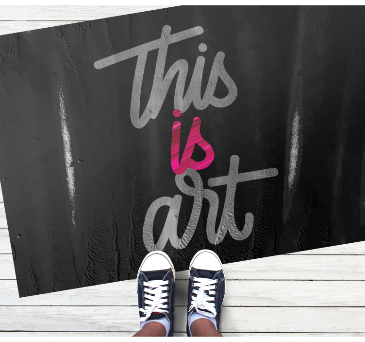 This is art custom vinyl rug - TenStickers