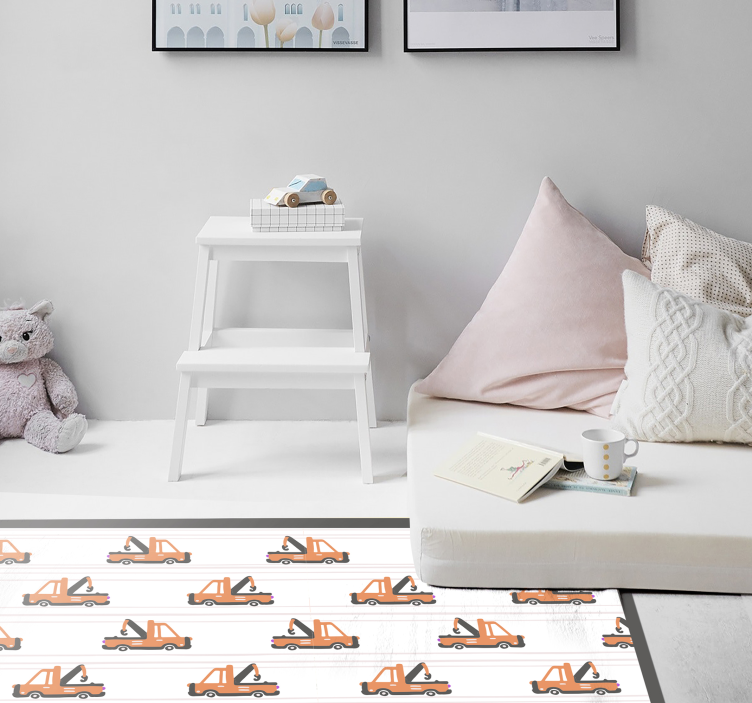 Toy Crane Pattern vinyl rug - TenStickers