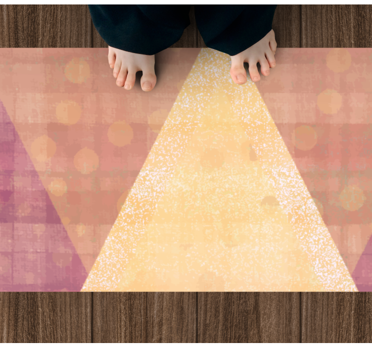 Triangular Color Scheme geometric vinyl rug - TenStickers