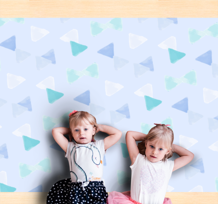Triangular Shapes kids vinyl rug - TenStickers
