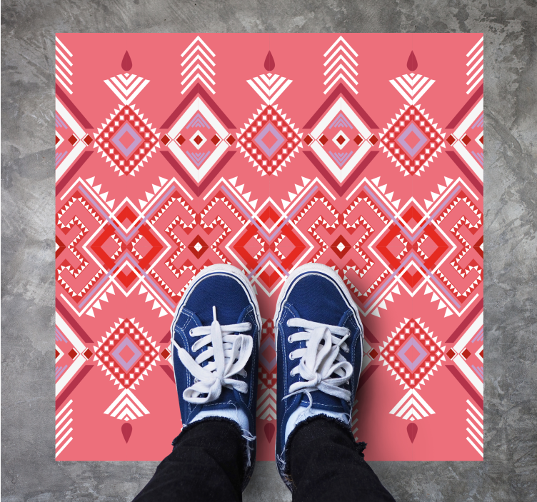 Tribal Pattern Mosaic ethnic vinyl rug - TenStickers