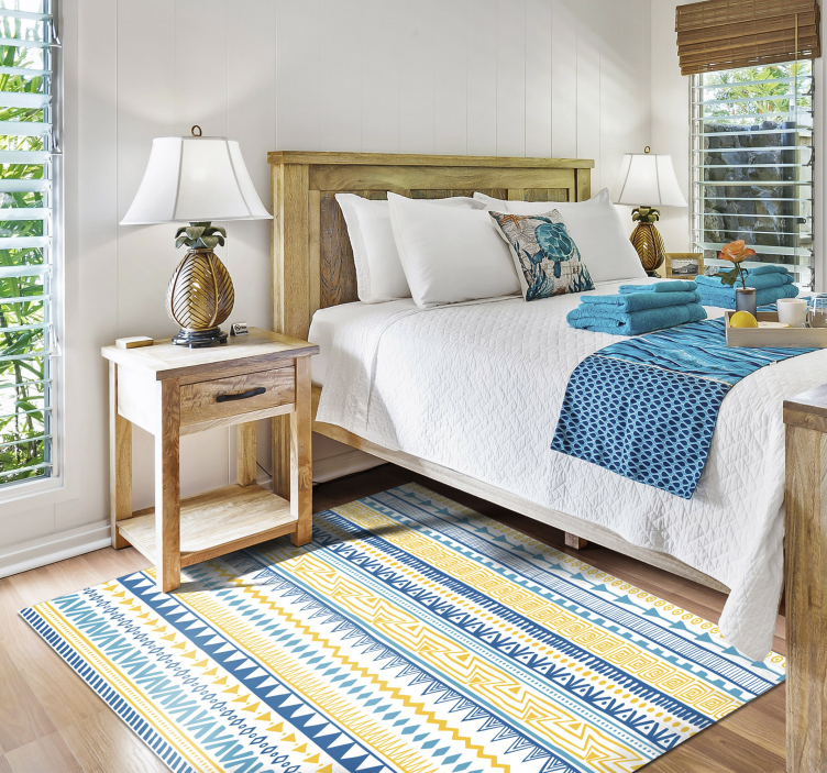 Tribal Stripe Patterns stripes vinyl rug - TenStickers